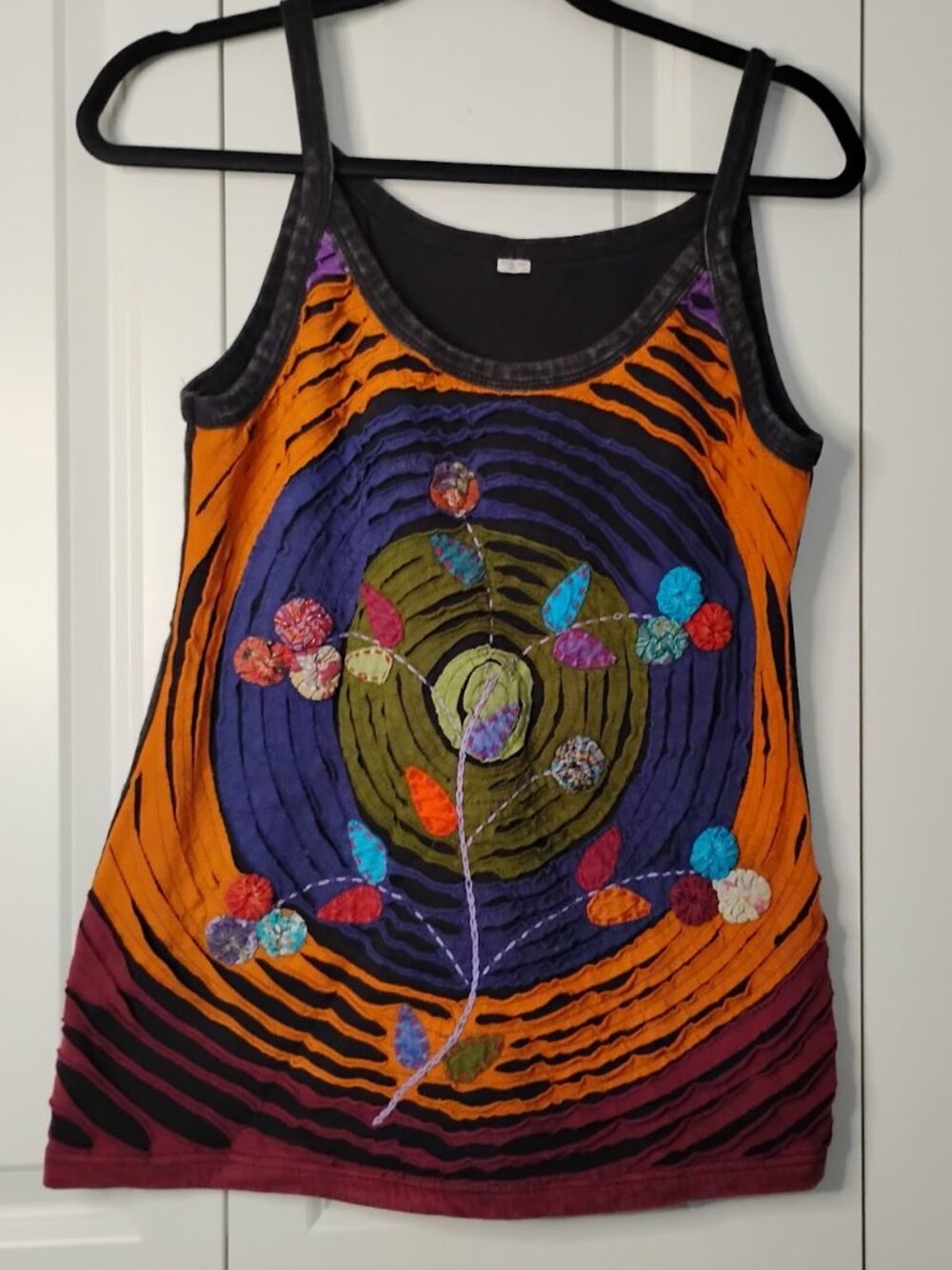 Bundle of 2 Bohemian-Style Multi Women's 100% Cotton Sleeveless Tank Top Size XL